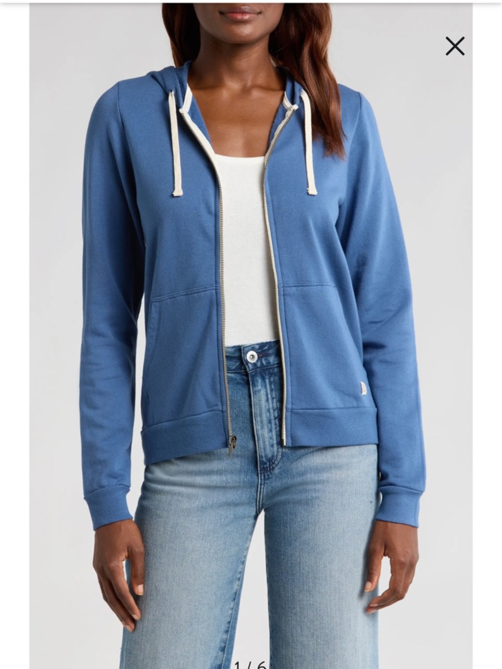 Marine Layer Afternoon Full Zip Hoodie - Faded Navy Small Gorpcore Sustainable